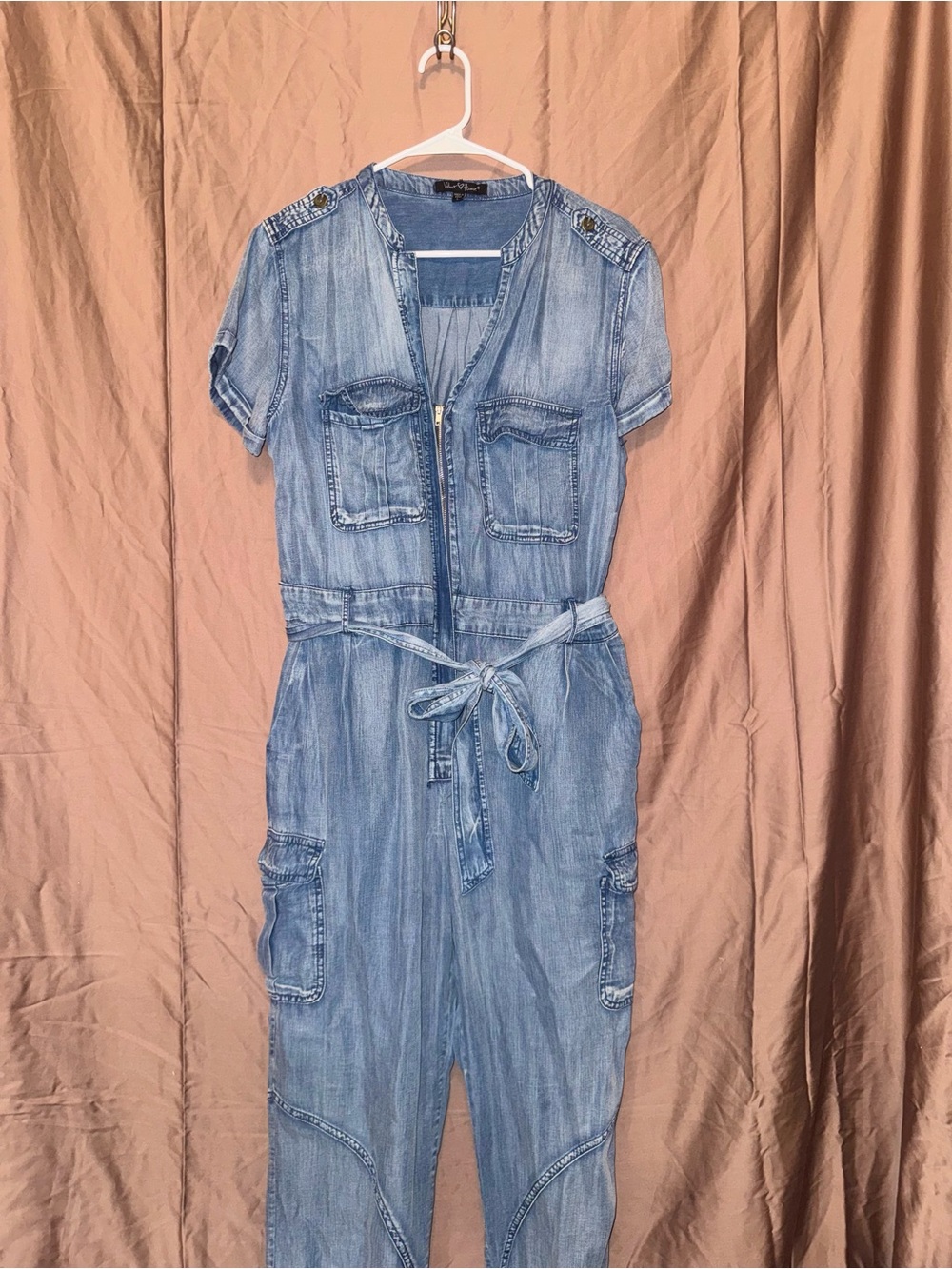 Velvet Heart Light Blue Denim Romper